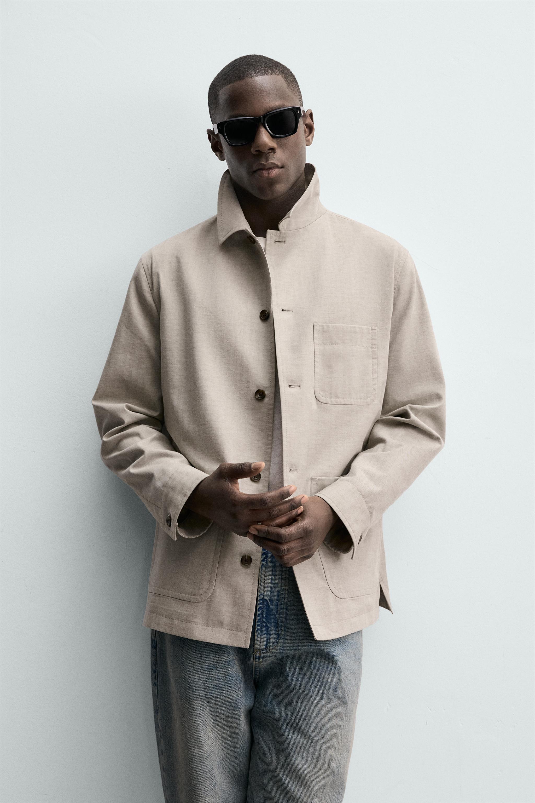 BLOUSON REGULAR FIT STRUCTURÉ À CHEVRON